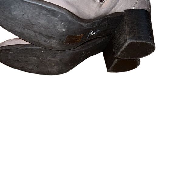 Marina Rinaldi Taupe Leather Boot Size 5 - Picture 4 of 7